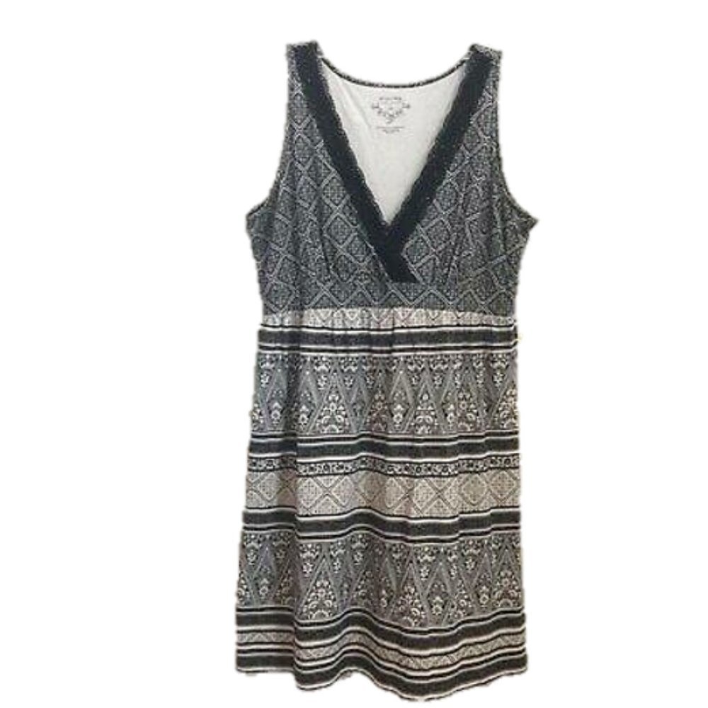 Sonoma Black Boho Print Midi Dress